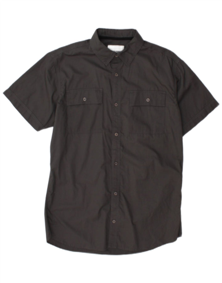 Camisa masculina de manga curta Jack & Jones grande algodão cinza