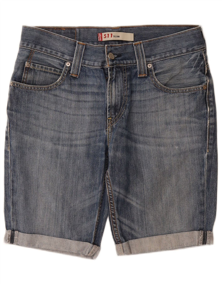 LEVI'S Mens 511 Slim Denim Shorts W32 Médio Algodão Azul