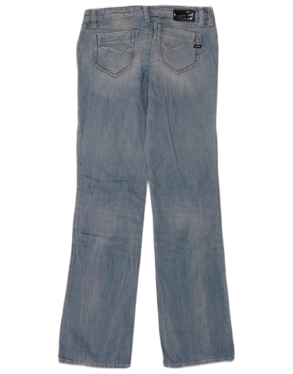 Gas feminino cintura baixa bootcut jeans W28 L31 algodão azul