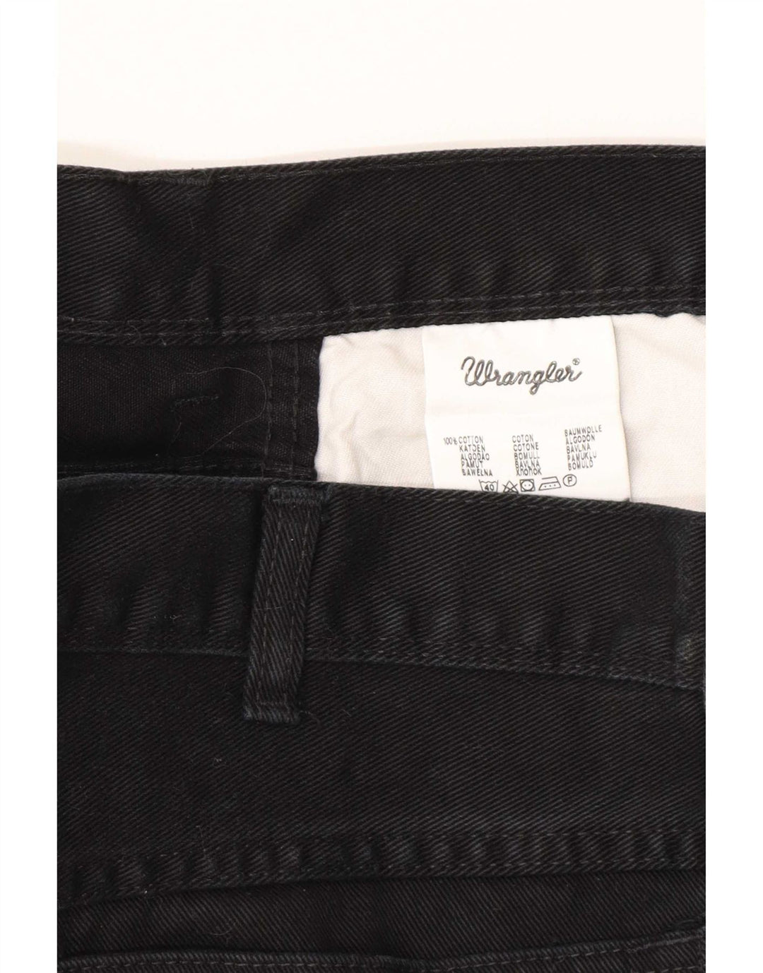 Wrangler masculino regular fit jeans reto W40 L32 algodão preto