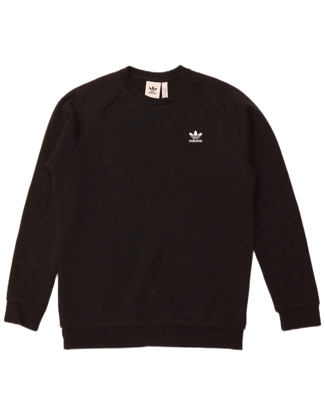 ADIDAS Mens Moletom Jumper Médio Algodão Preto