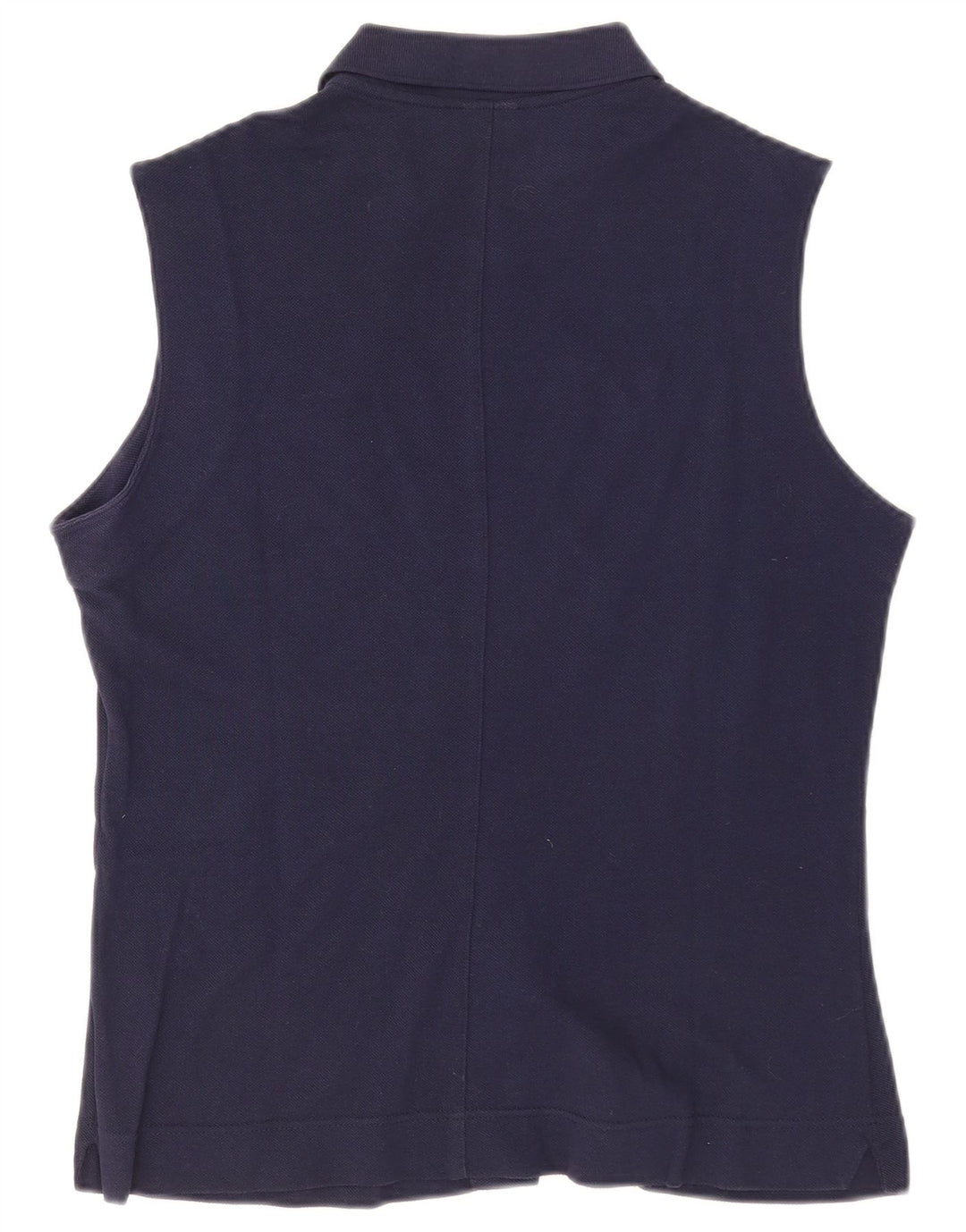 Camisa feminina sem mangas Lacoste tamanho 46 XL azul marinho algodão