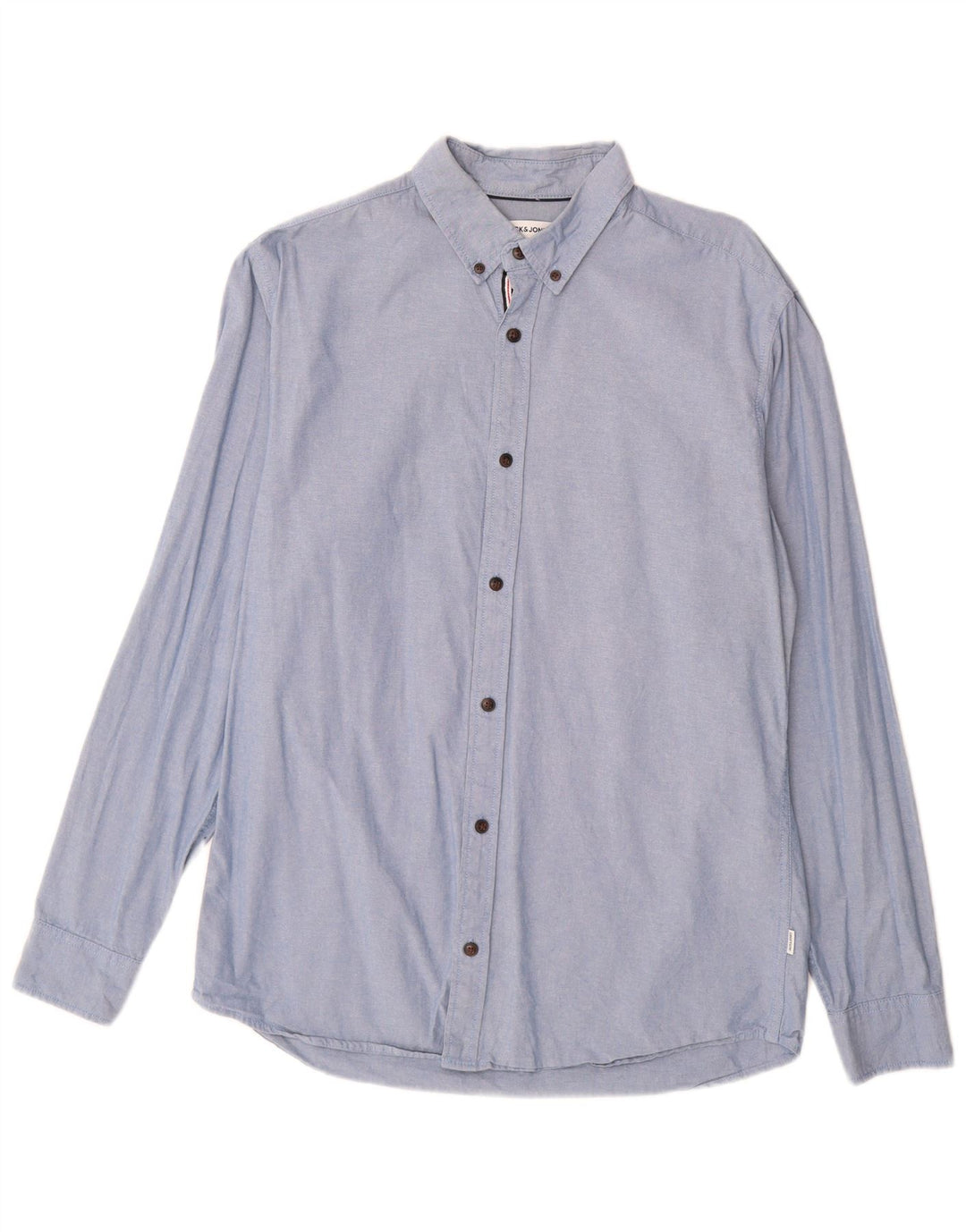 Camisa masculina Jack & Jones grande algodão azul