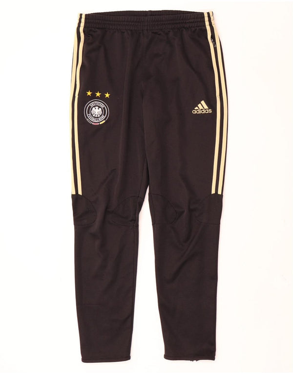 Adidas Mens Deutscher Fussball Bund Calça de treino Reino Unido 42/44 Grande Preto