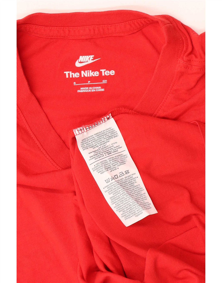 Camiseta masculina Nike Top pequeno algodão vermelho