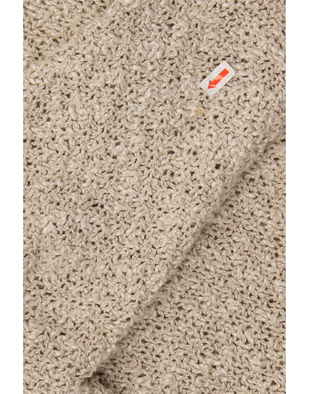 Suéter cardigã grande Tivoli feminino UK 14 linho bege médio