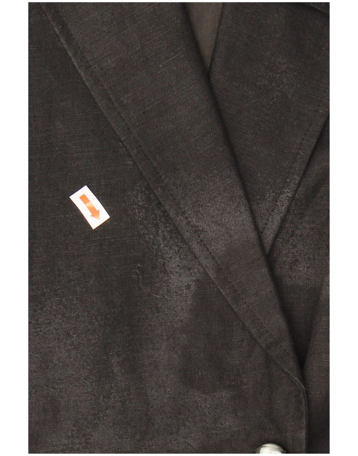 Jaqueta blazer feminina Anna Lugli com peito duplo IT 42 médio preto floral