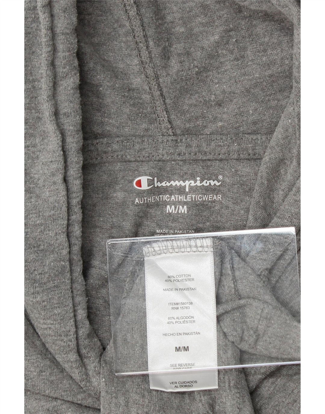 CHAMPION Womens Graphic Hoodie Jumper UK 14 Medium Grey Cotton Vintage Champion and Second-Hand Champion from Messina Hembry 