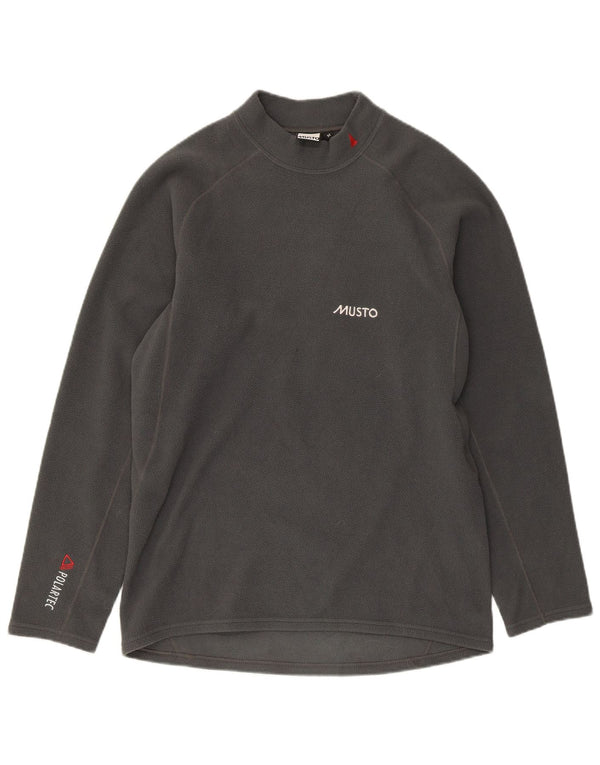 Musto Mens Polartec Fleece Jumper Poliéster Cinza Médio