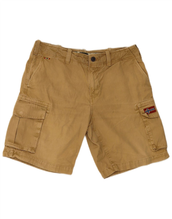 Shorts cargo masculino Napapijri W33 algodão bege médio