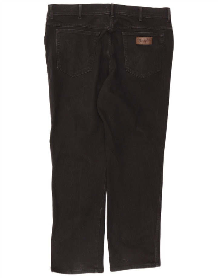 Wrangler Masculino Texas Straight Jeans W42 L32 Algodão Preto