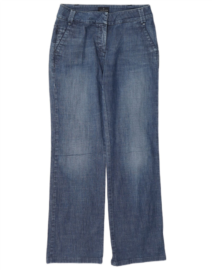 Jeans soltos femininos Trussardi W30 L31 algodão azul