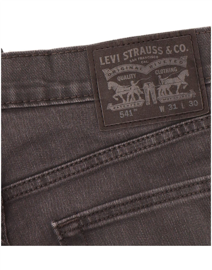 Calça jeans masculina Levi's 541 Tapered W31 L30 cinza algodão
