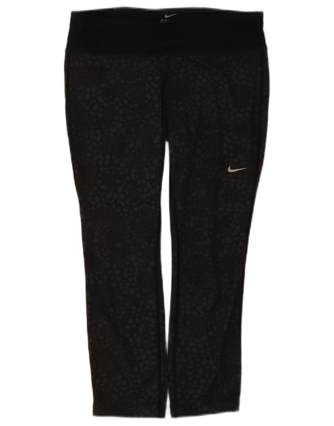 Leggings Nike Dri Fit Feminina UK 10 Pequenas Pretas Geométricas