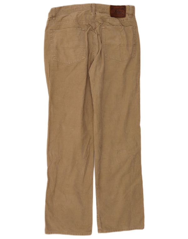 Polo Ralph Lauren Mens Straight Corduroy Trousers W32 L30 Beige Cotton