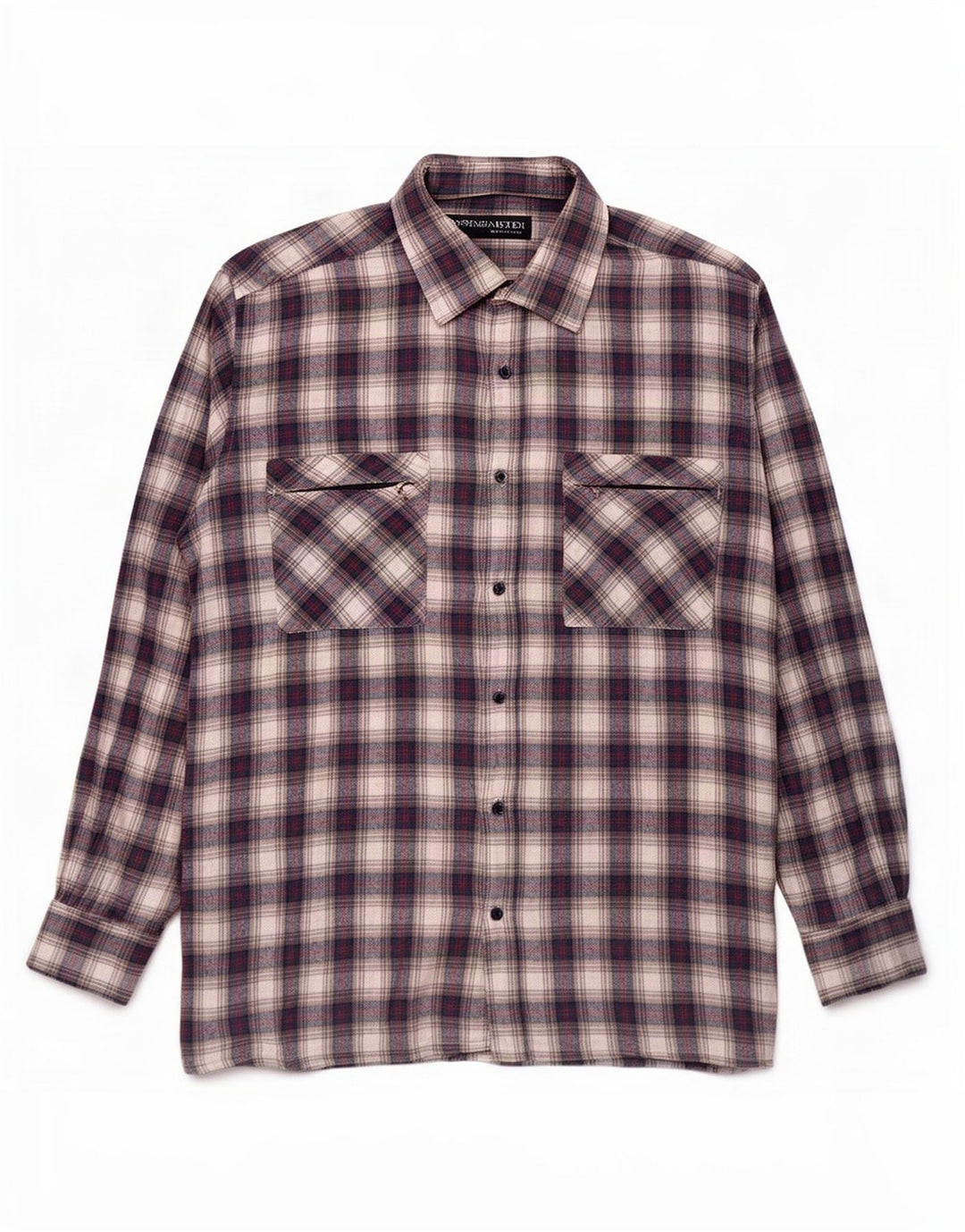 Camisa masculina de flanela Rosengarten de algodão xadrez azul médio