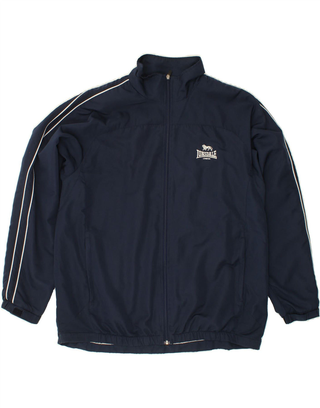LONSDALE Jaqueta masculina de agasalho grande poliéster azul marinho