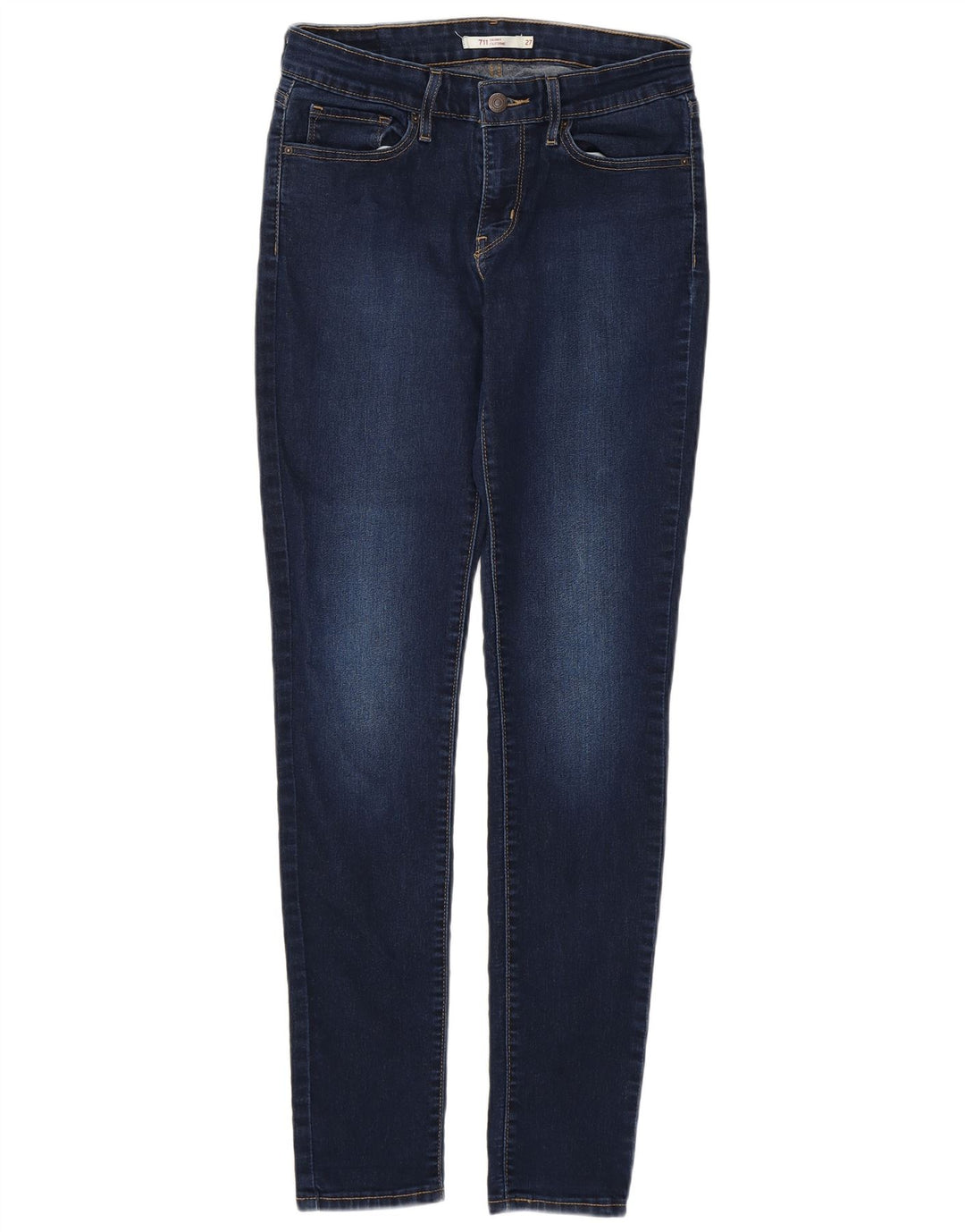 Calça jeans feminina LEVI'S 711 skinny W27 L32 azul marinho algodão