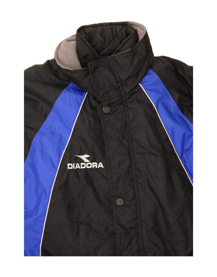 Jaqueta corta-vento masculina DIADORA UK 46 3XL preto Colourblock poliamida