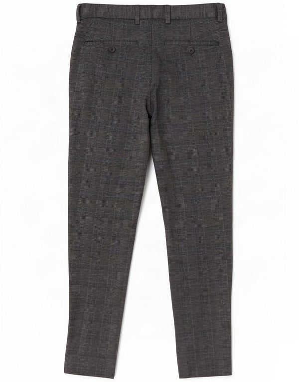 Jack & Jones Mens Marco Slim Chino Calças W28 L27 Cinza Houndstooth