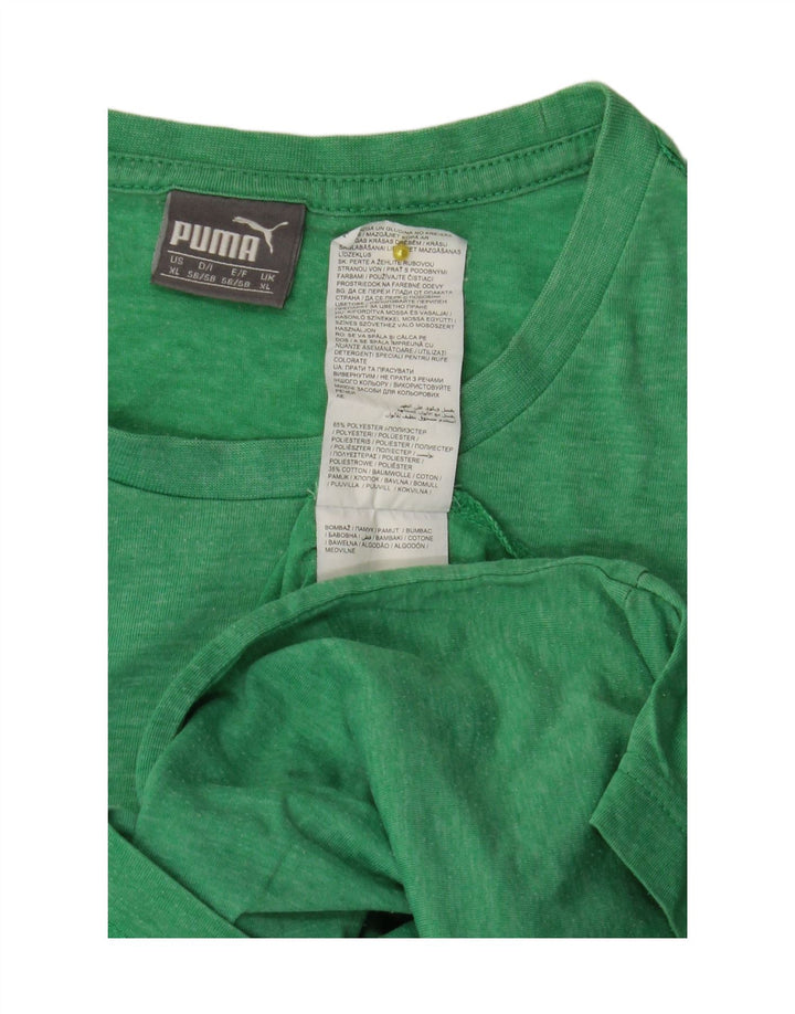 Camiseta masculina Puma Graphic Top XL verde poliéster