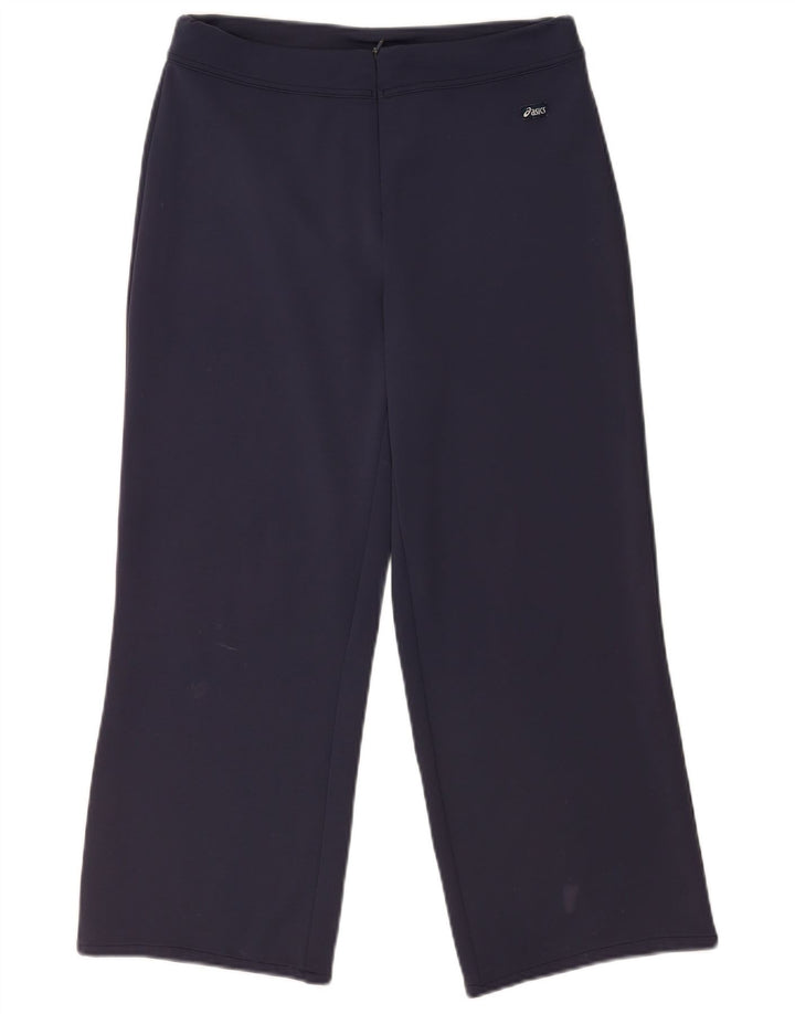 Calça de treino feminina Asics Capri pequena azul marinho poliamida