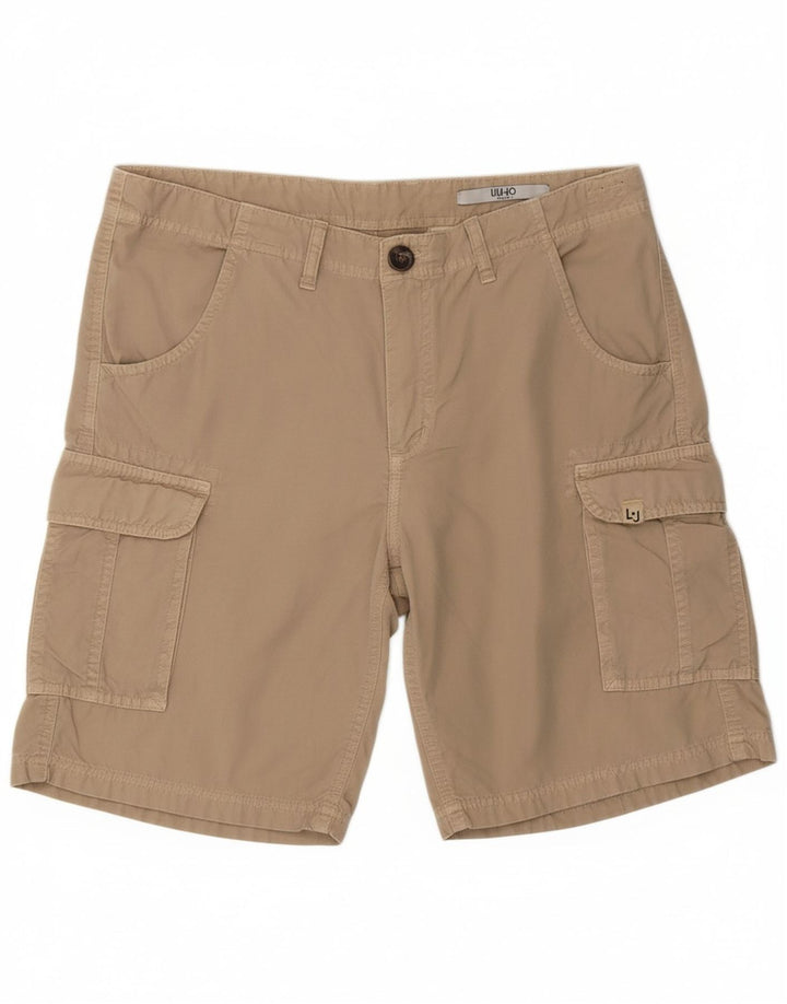 LIU JO Shorts cargo feminino IT 50 XL W34 algodão bege