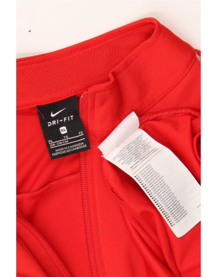 Jaqueta Nike Boys Dri Fit Tracksuit 13-14 anos XL Vermelho Poliéster
