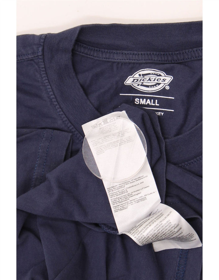 DICKIES Camiseta masculina gráfica top pequeno algodão azul marinho