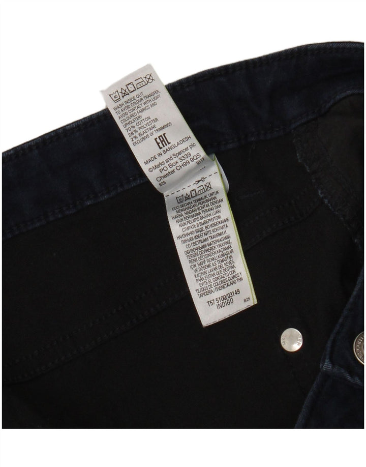Calça jeans feminina Marks & Spencer UK 12 médio W32 L21 algodão azul marinho