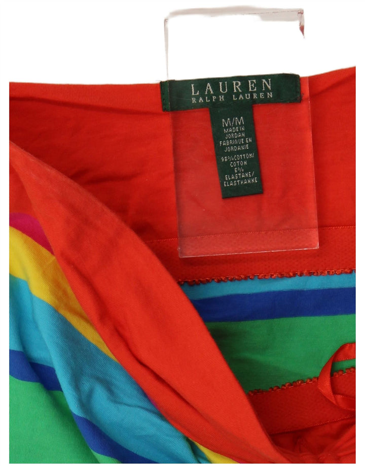 Ralph Lauren Top feminino cropped UK 12 médio listrado multicolorido