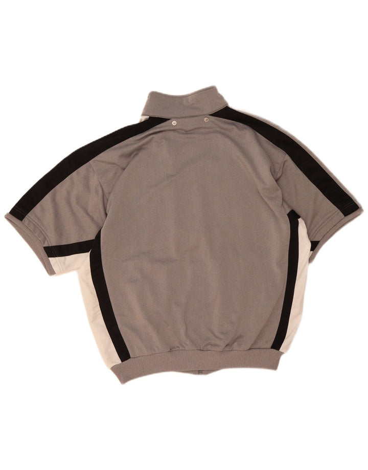 Adidas Mens Graphic Tracksuit Top Jacket UK 40/42 Medium Grey Colourblock