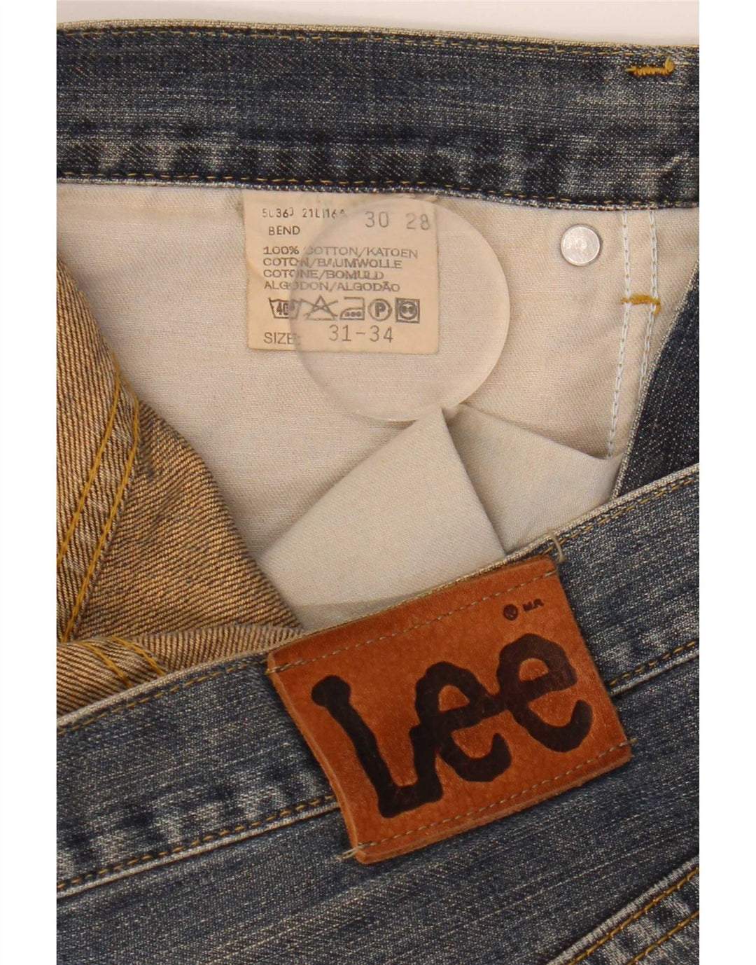 Lee Mens Jeans Soltos W31 L28 Algodão Azul
