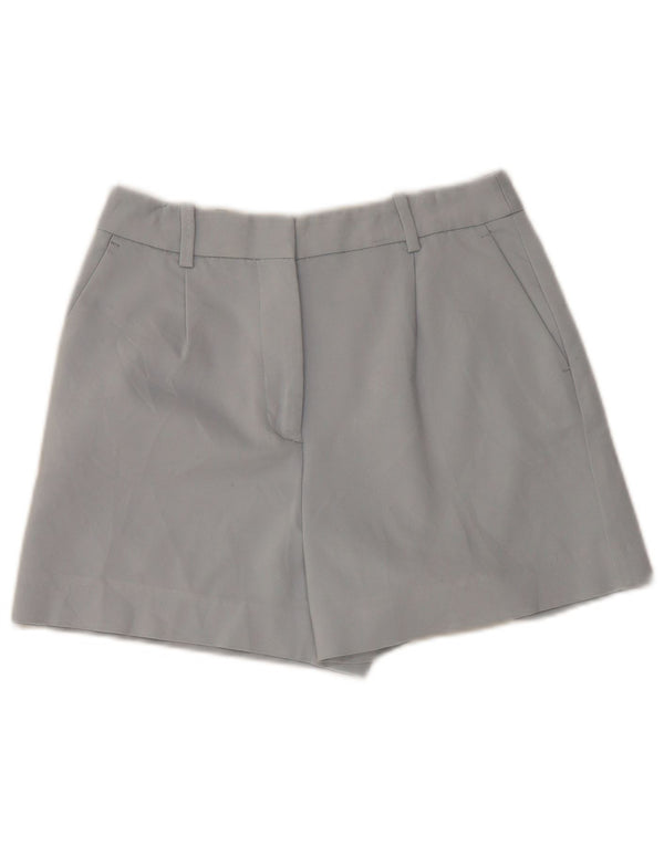 Zara Shorts Chino feminino de cintura alta médio W28 algodão azul