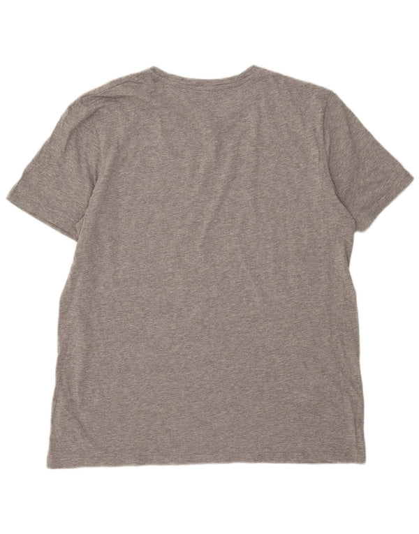Camiseta gráfica masculina Jack & Jones Top 2XL algodão manchado cinza