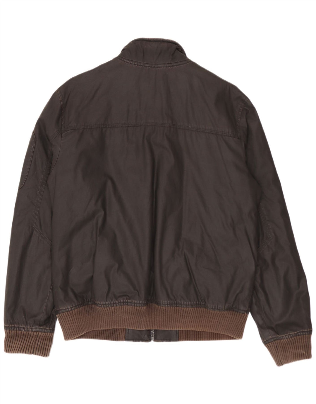 Jaqueta bomber masculina Zara UK 40 grande algodão marrom