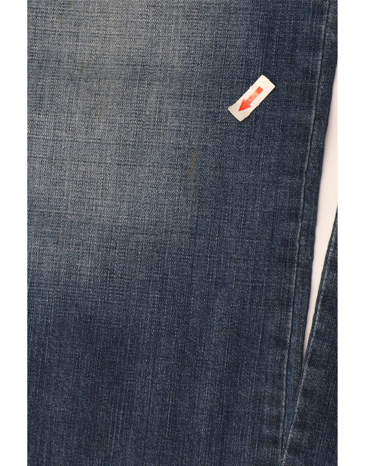 Wrangler Mens Roxboro Straight Jeans W36 L32 Azul Algodão