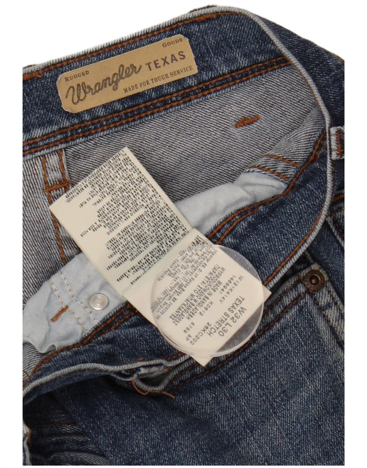 Wrangler Masculino Texas Straight Jeans W32 L30 Azul Algodão