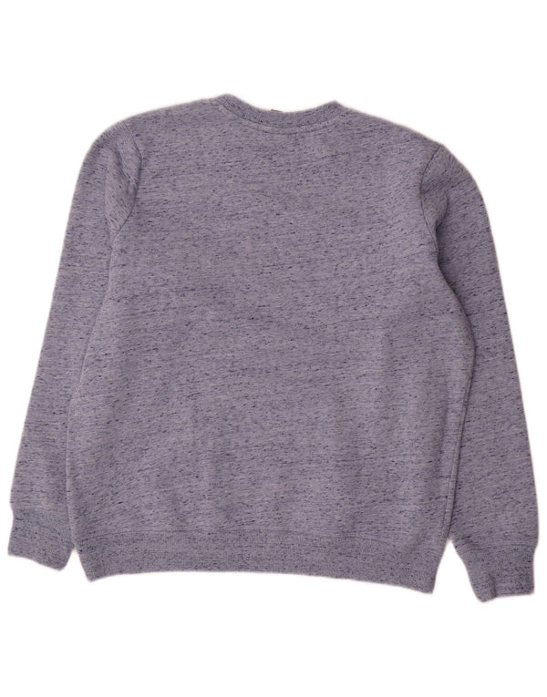 Superdry moletom feminino oversized jumper UK 12 médio azul manchado