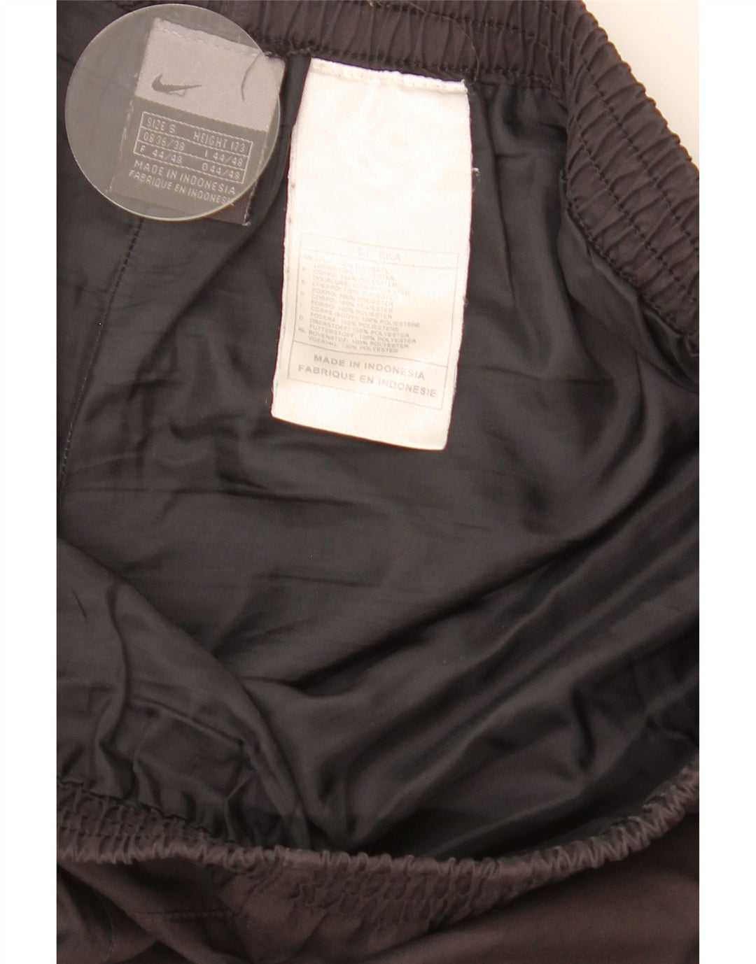 Calça de treino masculina Nike UK 36/38 pequena preta poliéster