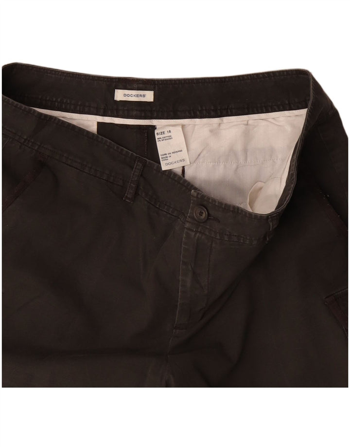 Shorts cargo feminino DOCKERS US 16 2XL W38 algodão cinza