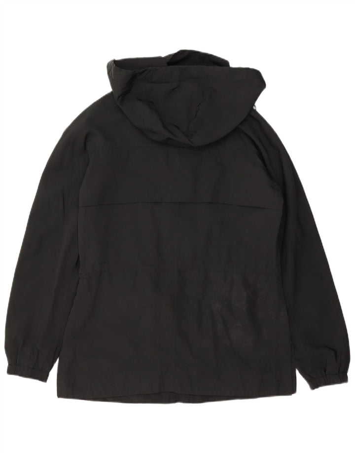 Jaqueta corta-vento superdimensionada com capuz Zara UK 6 XS poliéster preto