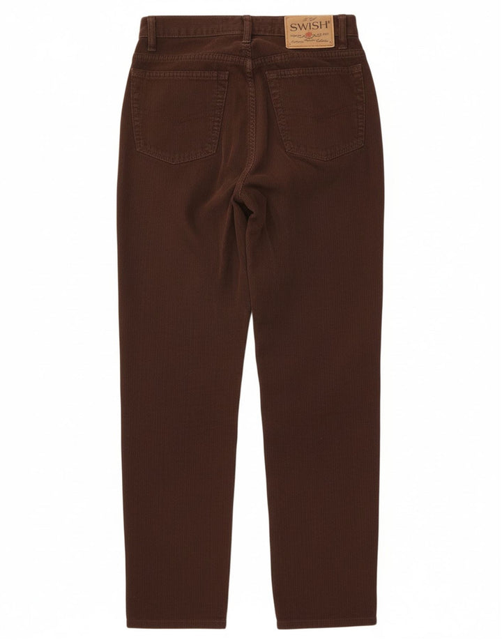 Calça casual feminina SWISH cônica W27 L27 algodão marrom