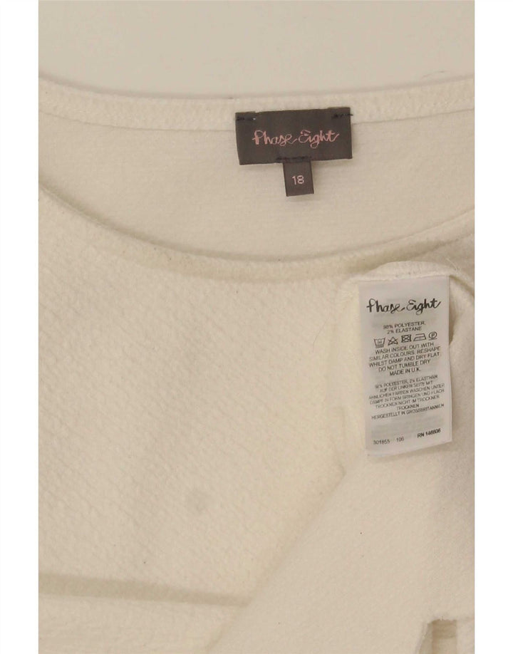 Blusa Feminina Phase Eight UK 18 XL Off White Poliéster