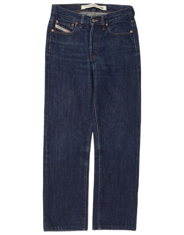 Diesel Mens Straight Jeans W28 L28 Azul Marinho Algodão