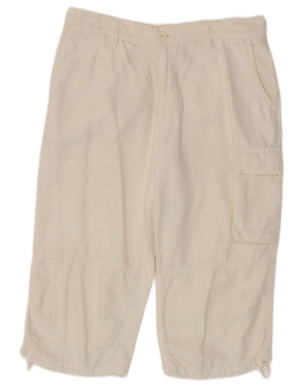 North Sails Mens Cargo Bermuda Shorts IT 46 Pequeno W32 Algodão Branco