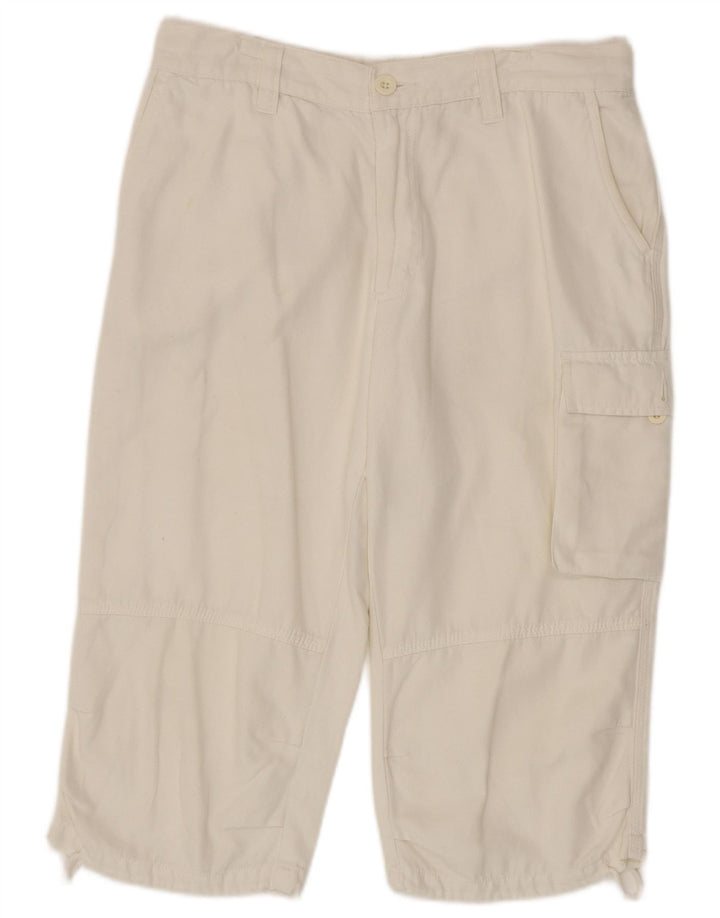 North Sails Mens Cargo Bermuda Shorts IT 46 Pequeno W32 Algodão Branco