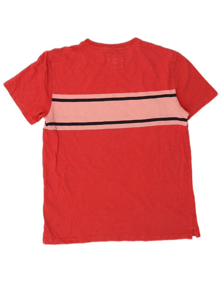 Camiseta masculina Fat Face Top grande de algodão colorido vermelho