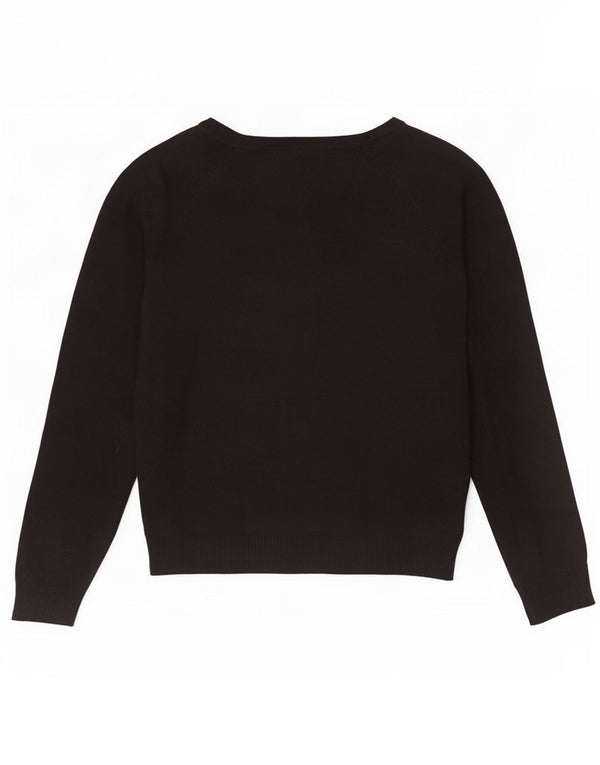 Suéter cardigã feminino Zara Reino Unido 12 algodão preto médio