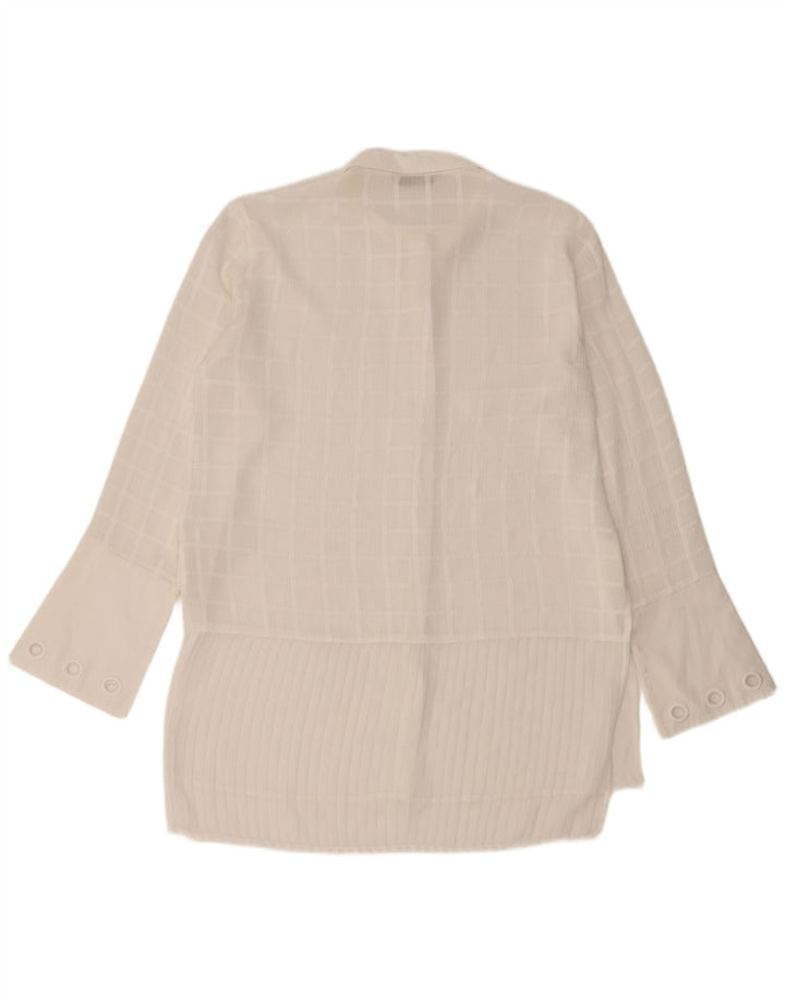 Blusa feminina com palangre DESIGUAL Reino Unido 16 grande branca